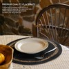 AHHFSMEI Round Paper and Jute Braided Placemats Set of 6