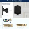 Orger Black Door Knobs Interior, Zinc-Alloy Matte Black Door Knob