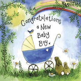 ALEX CLARK New Baby Boy Card
