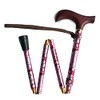 Welfan 009715 Dream Life Wand, Folding Cane, Floral Pattern, Telescopic
