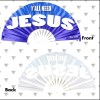 Yall Need Jesus Large Bamboo Folding Clack Hand Fan for