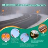 HUIROOWL Reflective Driveway Markers, 48 Inch Fiberglass Pole, 6 Pcs