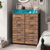 Welfuturer Tall Dresser for Bedroom with Charge Station 8 Drawers
