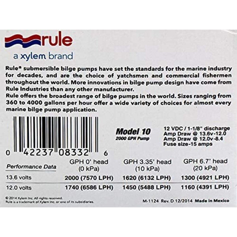 Rule Pump 2000 12V