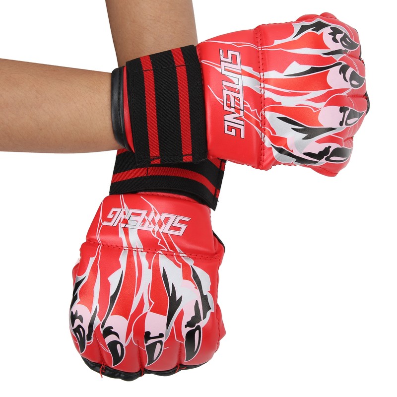Pair Fight Gloves HalfFinger SweatProof with High Elastic Band for
