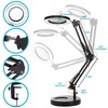 KIRKAS 10X Magnifying Glass with Light and Stand, 2-in-1 Stepless