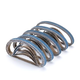 Sanding Belts 10 x 330 mm 5 Different Grits Each 5 x 40/60/80/100/120/180/240/320 for Compressed Air Belt Sander, Polishing Metal, Power File Sandpaper Set of 25