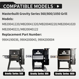 Upgraded Replacement Non-WiFi Controller/Control Board Kit for Masterbuilt Gravity Series 560/800/1050 Digital Charcoal Grill + Smoker with Splash-Proof Power Adapter