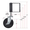 Ronlap Gate Wheels for Wooden Gate, Gate Caster Wheel Spring