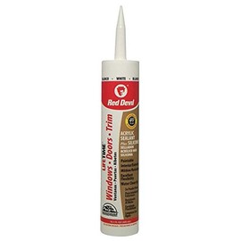Red Devil 0856PR Lifetime Window, Door & Trim Advanced Sealant Plus Silicone, 1-Pack, White