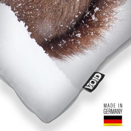 VOID Squirrel Winter Snow Cushion Cover Sofa Cushion Decoration Christmas Winter Christmas Decoration Cushion Size: 50 x 50 cm