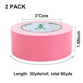 BOMEI PACK Color Duct Tape Pink, Heavy Duty Strong Industrial Duct Tape 9mil x 1.88inch x 30yds for Packing and Repairing