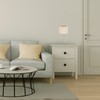 Modern and Elegant Taupe Textured Linen Fabric Small 8" Drum