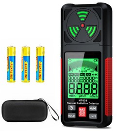 Geiger Counter Intendvision Nuclear Radiation Detector - Portable Radiation Dosimeter Tester Beta Gamma X-ray Detector for Nuclear Wastewater Seafood with Backlit LCD Display, Audible & Visual Alarm