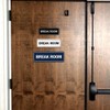 Standard Break Room Door or Wall Sign - Black -