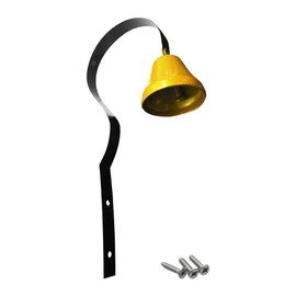 HugeDE Brass Tinkle Dog Doorbell Dog Training Bells Door Knob Jingle Bells Dog Potty Door Bell Outside Loud Ringing Bells with Screw for Puppy Pets Black