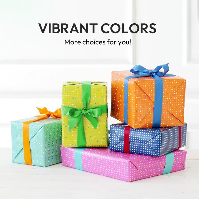 Isaspire 1-1/2" Width x 50 Yards Satin Fabric Ribbon, Red