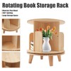 Gbonklong Rotating Bookshelf 360 Display, Floor Standing Bookcase Storage Rack
