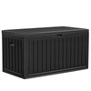 YITAHOME 90 Gallon Large Deck Box, Double-Wall Resin Outdoor Storage