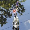 Vase with Crystal Lily Flowers - Purple Coating Crystal Collection