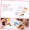 Healvian 120pcs Cherry Nail Gems Charms for Nail Art DIY