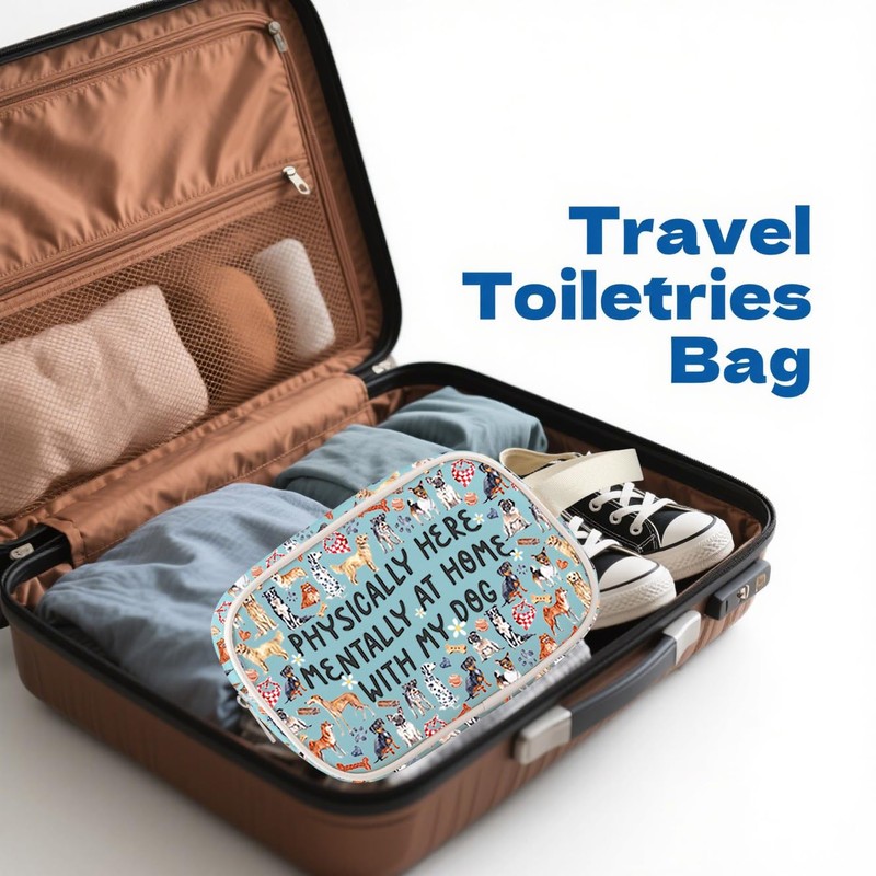 CMNIM Dogs Clear Cosmetic Bag Cute Dogs Lover Gifts Physically