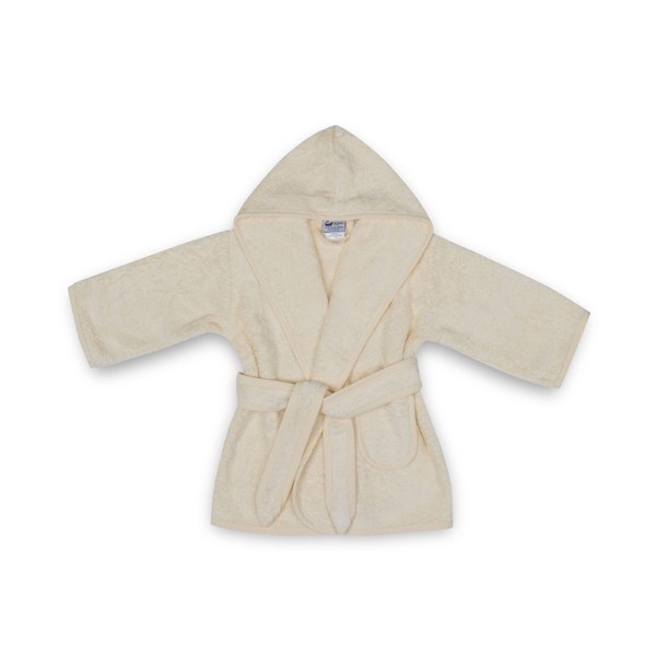Organic Cotton Baby Robe 0-2 yrs - Ultra-Soft, Hypoallergenic, Bathrobe - Hooded, Unisex Design - Perfect for Baths, Pool, Beach, Baby Shower - GOTS Certified