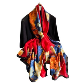 FAIRYGATE Seidenschals Damen 100% Seiden Schal aus reiner Seide Elegante Seidentuch Hohe Qualität Hautfreundlich Bunte Luxuriöse Schals 83016