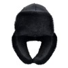 MGGMOKAY Aviator Hat Genuine Shearling Leather Aviator Cap Warm Russian