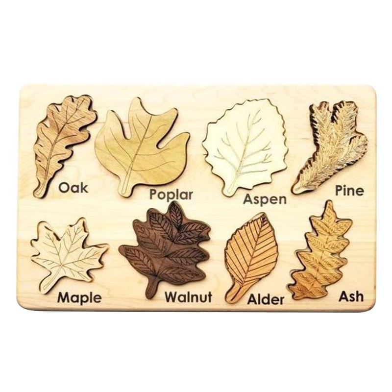 Leaf Wooden Jigsaw Puzzles Leaf Puzzle Educational Learning Toys for