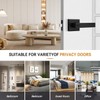 Probrico 3 Pack| Matte Black Square Privacy Door Levers Heady