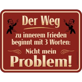 Decorative Tin Sign for the Office or Work: Nicht mein Problem