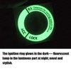 JNNJ 4 x Decorative Ignition Switch Luminous Ring, Ignition Lock
