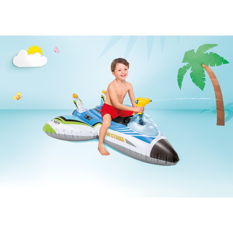 Intex 57536NP - Inflatable Aeroplane with Water Gun Plane Ride-On