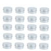 Healvian 20pcs Travel Aluminium Cosmetic Containers with Screw Lid Empty
