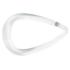 Spirella Duschvorhangringe 12 Stück Drop Kunststoff Transparent - Passend für alle gängigen Duschvorhangstangen