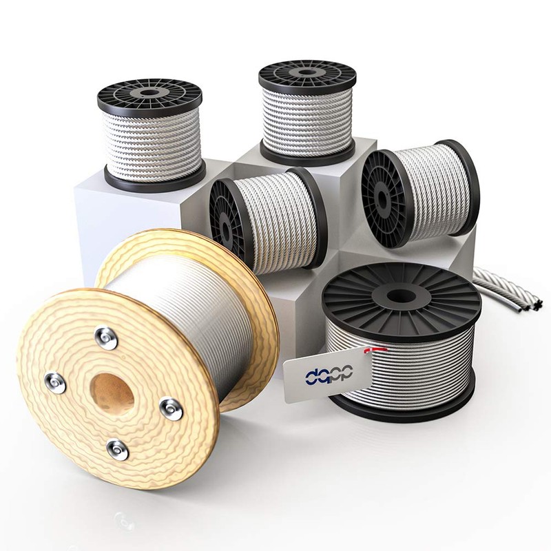 Set 10m Steel Wire Rope galvanised 3mm Strand: 6x7 +