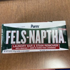 FELS NAPTHA Heavy Duty Laundry Soap 5.0 oz Bar Stain Remover Pre-Treating Purex