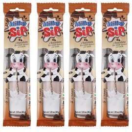 Milky Sip Magical Milk Straws - 4 Packs of 5 Pcs Each Chocolate Flavored Straws For Milk, 20 Milk Flavoring Straws for Kids. Makes Children Want and Love to Drink Milk
