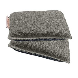 Washable Sponge - Capeebara - Reusable - Washable Cleaning Sponge - Washable and Extra Resistant - (Set of 2) (Double Soft Sides - Grey)