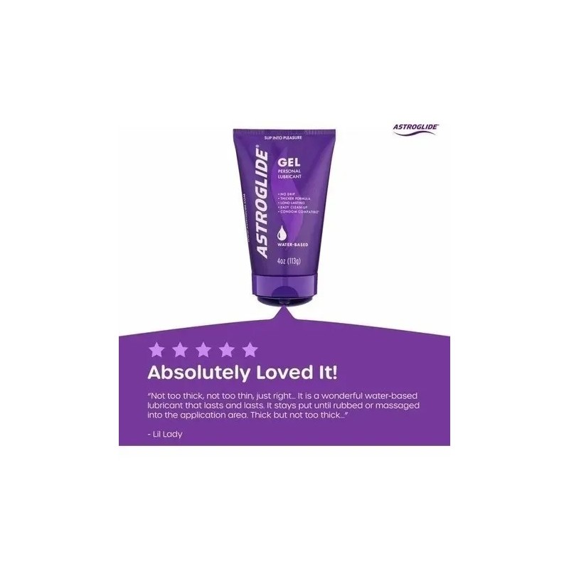 Astroglide Gel Lubricante Personal Base Agua Con 113 Gramos