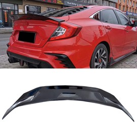 ORIVIN Rear Spoiler Wing Compatible with 2016-2021 Civic 10th 4-Door Sedan Duckbill Trunk Lip Wing Body Spoiler Wing Lip,Glossy Black, A-SYWY02-1
