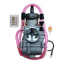 SVKZGFZ Carburetor for Suzuki RM125 RM250 Honda CR250 CR500R Kawasaki KX125 KX250 Yamaha YZ250 PWK 38MM Carb & Throttle Cable (45.6”)