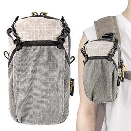 Backpack Shoulder Strap Pouch - Smartphone Strap Pack,Waterproof Rucksack Shoulder Pocket Attachment,Backpack Attachment Bag for Hikers,Small Crossbody Bag Waist Pack for Sports Hiking Camping (Grey)