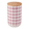 Bone Dry Ceramic Pet Treat Canister with Bamboo Lid Dishwasher