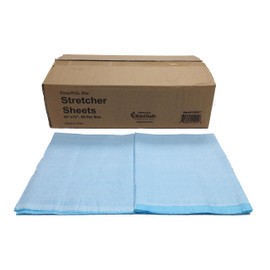 Clinical Health Services, Inc. Non-Surgical use Disposable Tissue/Poly Flat Stretcher Sheets, 40" x 72", Blue (Pack of 50)