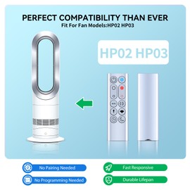 TRUCKON Replacement Remote Control for Dyson Pure Hot + Cool Purifier Fan Heater HP02 HP03 (Silver)