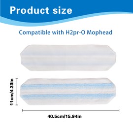 10-Pack Replacement Mop Pads Compatible with O Cedar H2Pro Mop Pads | Machine Washable | Reusable | h2 pro Flat mop System Replacement Mop Pads