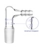 Labasics Glass 90 Degree Vacuum/Gas Adapter, Borosilicate Glass Bent Inlet