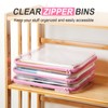 Hoolerry 3 Pcs Clear Hard Zipper Case Plastic Pouch Transparent